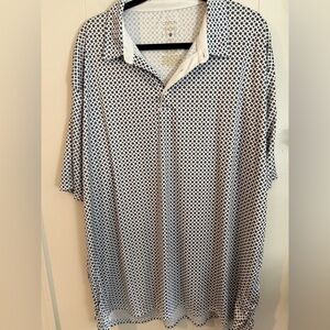 Cotton Traders Sport 3XLT Blue White Polo